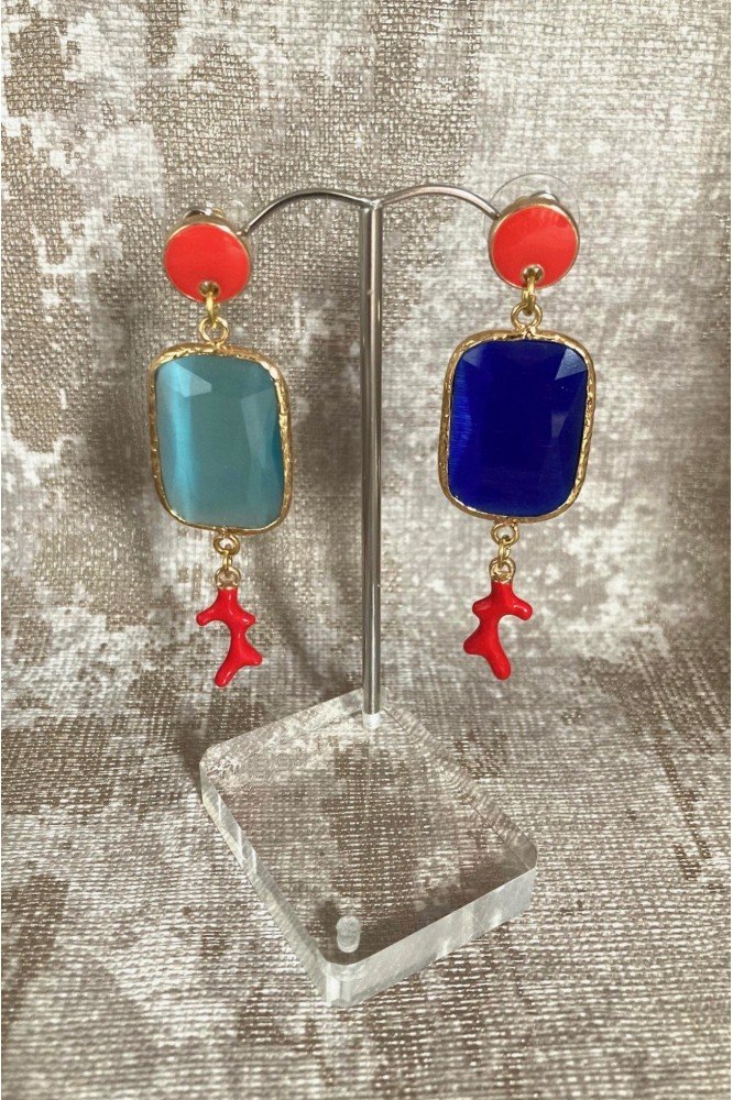 Boucles d'oreille originale de fabrication artisanale  Aniki bijoux