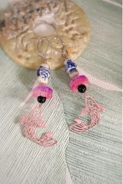 Boucles d'oreille originale de fabrication artisanale  Aniki bijoux