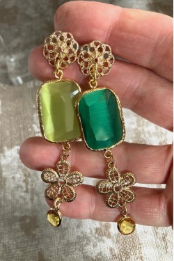 Boucles d'oreille originale de fabrication artisanale  Aniki bijoux