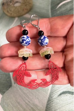 Boucles d'oreille originale de fabrication artisanale  Aniki bijoux