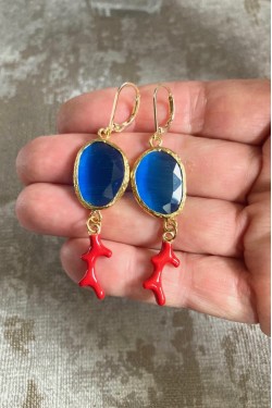 Boucles d'oreille originale de fabrication artisanale  Aniki bijoux