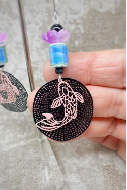 Boucles d'oreille originale de fabrication artisanale  Aniki bijoux