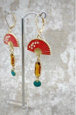 Boucles d'oreille originale de fabrication artisanale  Aniki bijoux