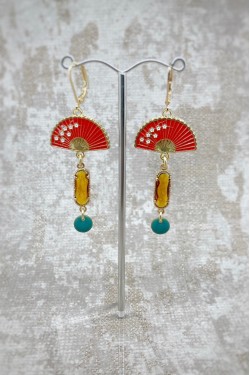 Boucles d'oreille originale de fabrication artisanale  Aniki bijoux