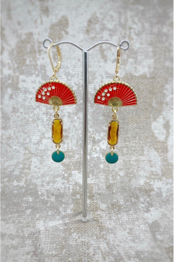 Boucles d'oreille originale de fabrication artisanale  Aniki bijoux