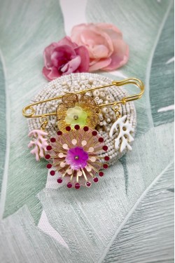 Broche originale de fabrication artisanale, Aniki bijoux