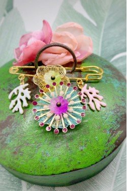 Broche originale de fabrication artisanale, Aniki bijoux