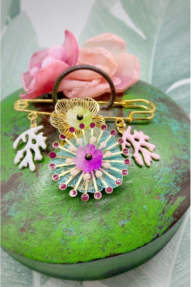 Broche originale de fabrication artisanale, Aniki bijoux