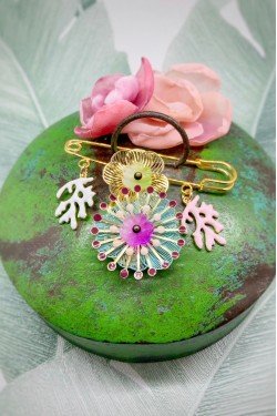 Broche originale de fabrication artisanale, Aniki bijoux