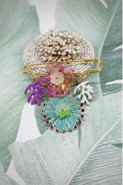 Broche originale de fabrication artisanale, Aniki bijoux