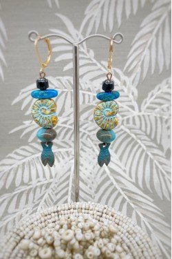 Boucles d'oreille originale de fabrication artisanale  Aniki bijoux