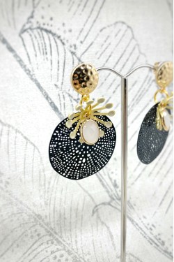 Boucles d'oreille originale de fabrication artisanale  Aniki bijoux