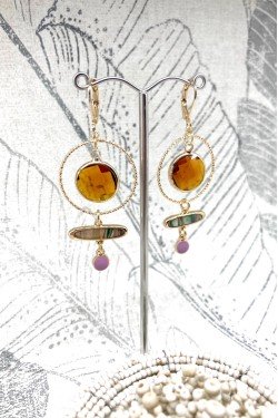 Boucles d'oreille originale de fabrication artisanale  Aniki bijoux