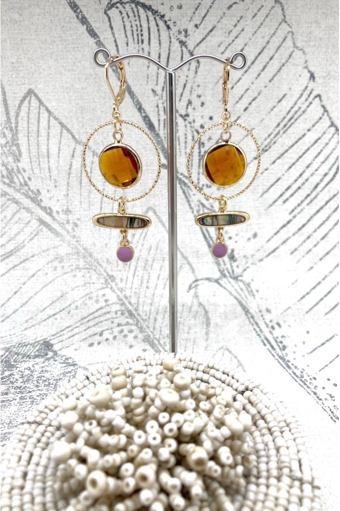 Boucles d'oreille originale de fabrication artisanale  Aniki bijoux