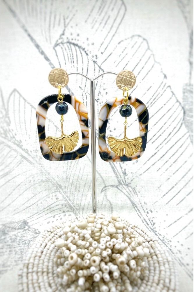 Boucles d'oreille originale de fabrication artisanale  Aniki bijoux