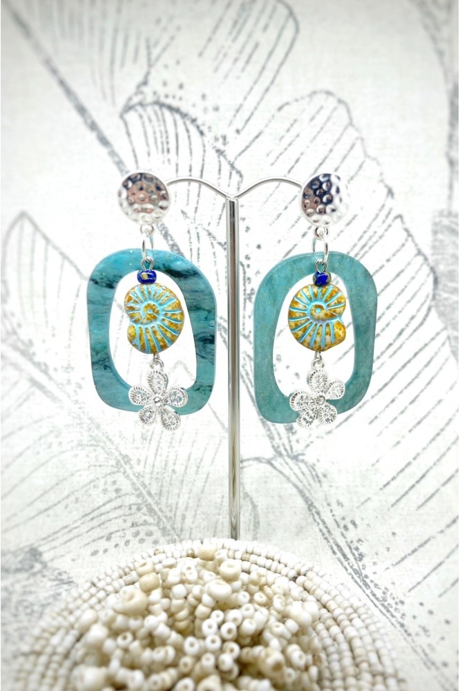 Boucles d'oreille originale de fabrication artisanale  Aniki bijoux