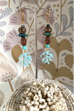 Boucles d'oreille originale de fabrication artisanale  Aniki bijoux