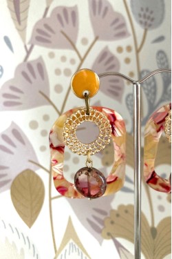 Boucles d'oreille originale de fabrication artisanale  Aniki bijoux