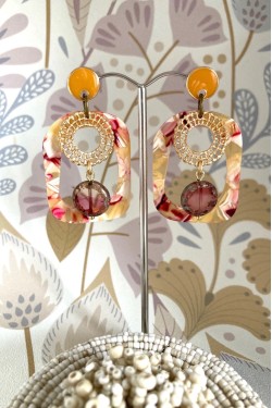 Boucles d'oreille originale de fabrication artisanale  Aniki bijoux