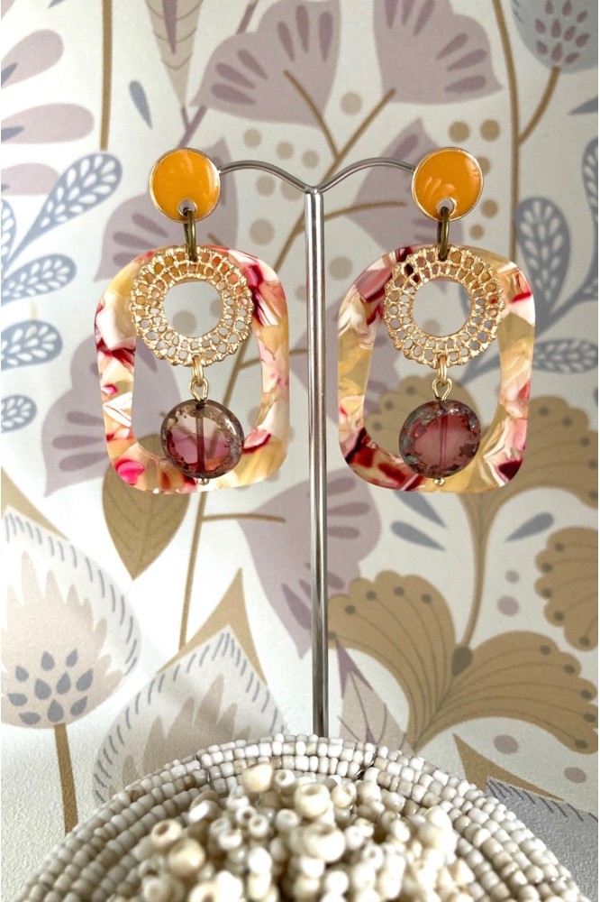 Boucles d'oreille originale de fabrication artisanale  Aniki bijoux