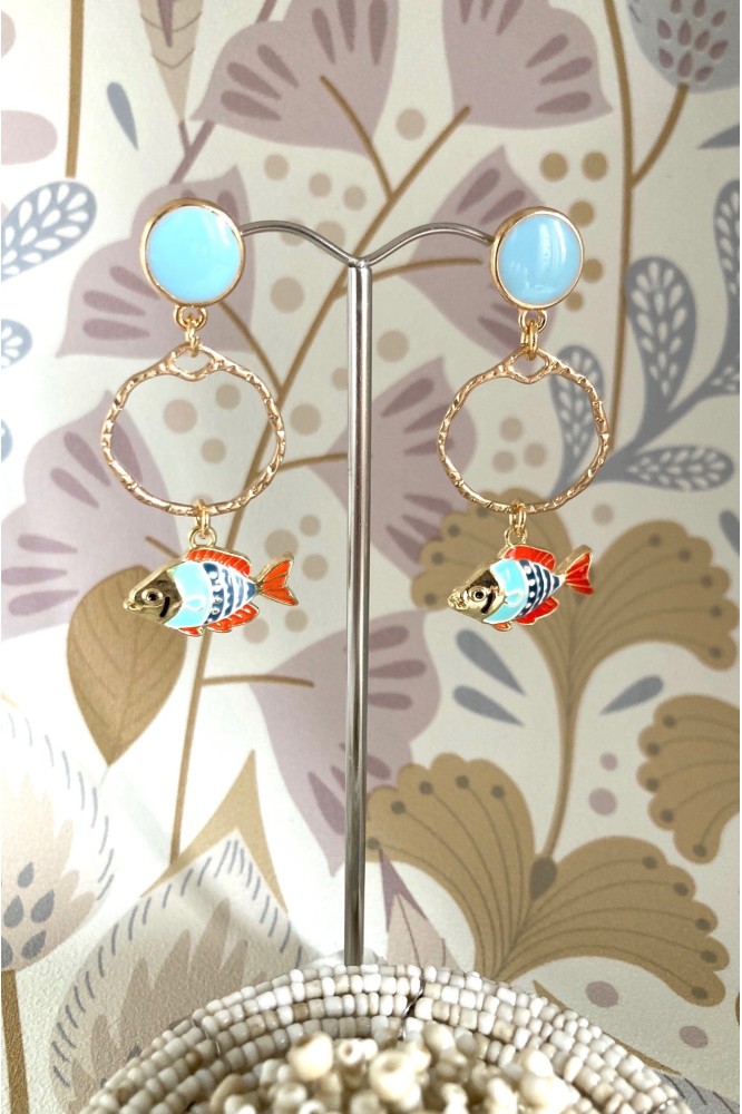 Boucles d'oreille originale de fabrication artisanale  Aniki bijoux