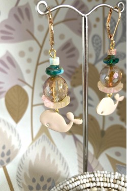 Boucles d'oreille originale de fabrication artisanale  Aniki bijoux