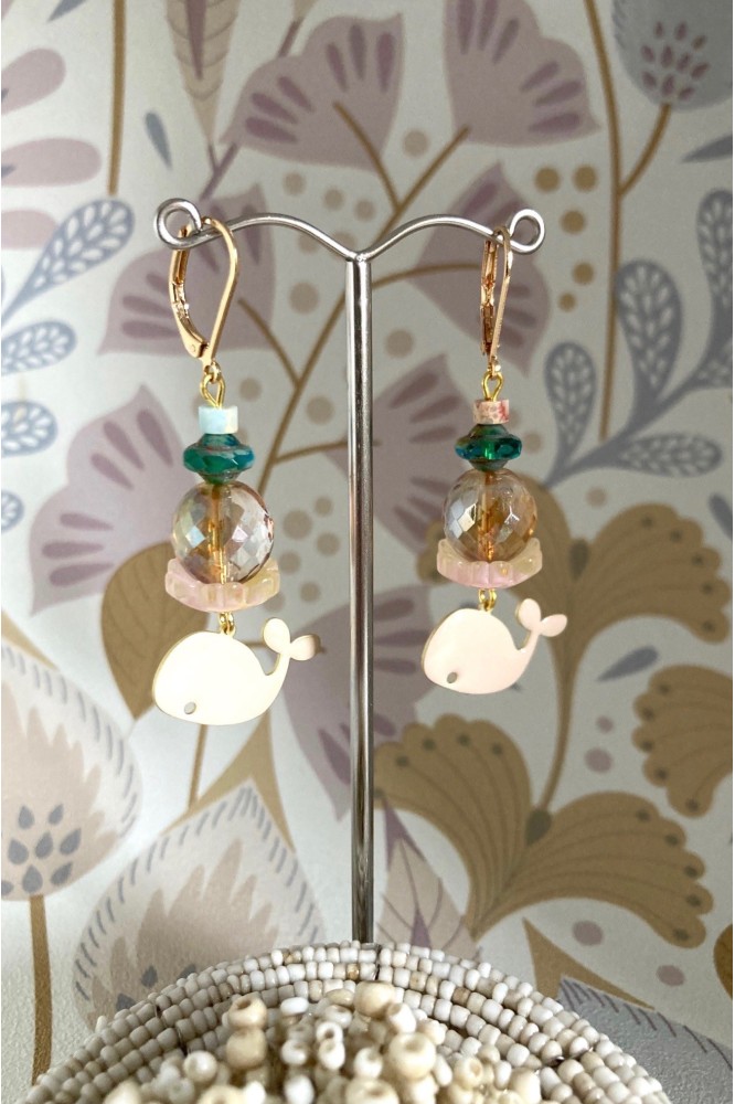 Boucles d'oreille originale de fabrication artisanale  Aniki bijoux