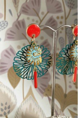 Boucles d'oreille originale de fabrication artisanale  Aniki bijoux