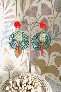 Boucles d'oreille originale de fabrication artisanale  Aniki bijoux