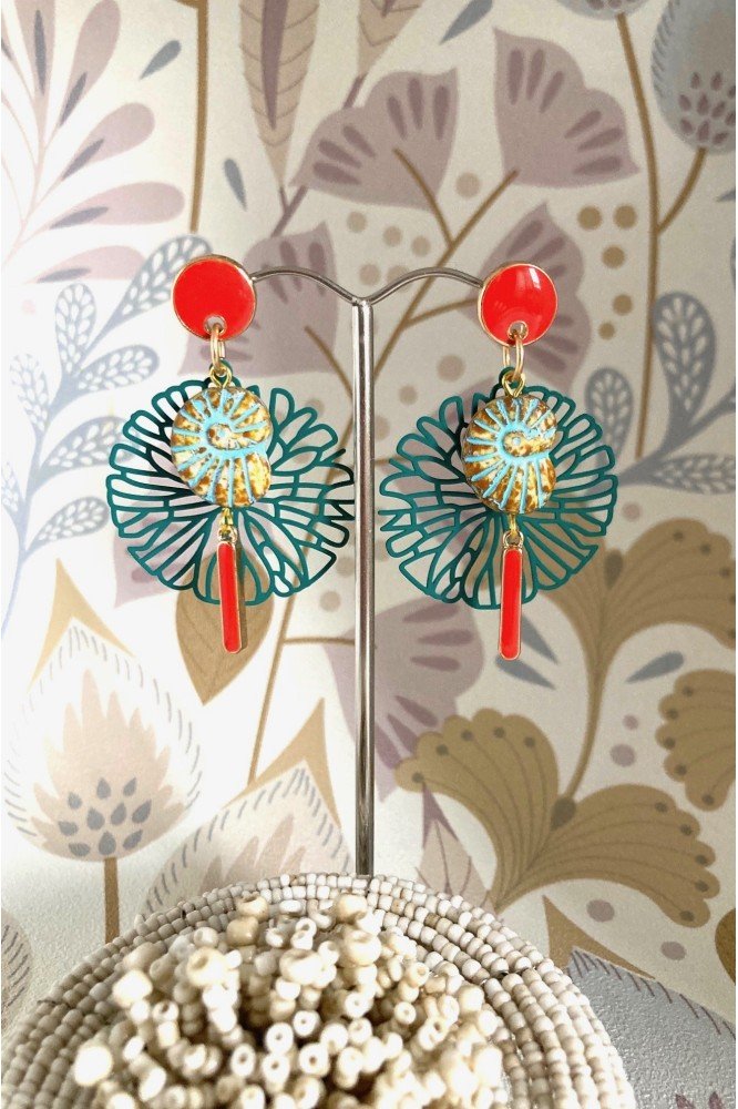 Boucles d'oreille originale de fabrication artisanale  Aniki bijoux