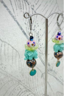 Boucles d'oreille originale de fabrication artisanale  Aniki bijoux