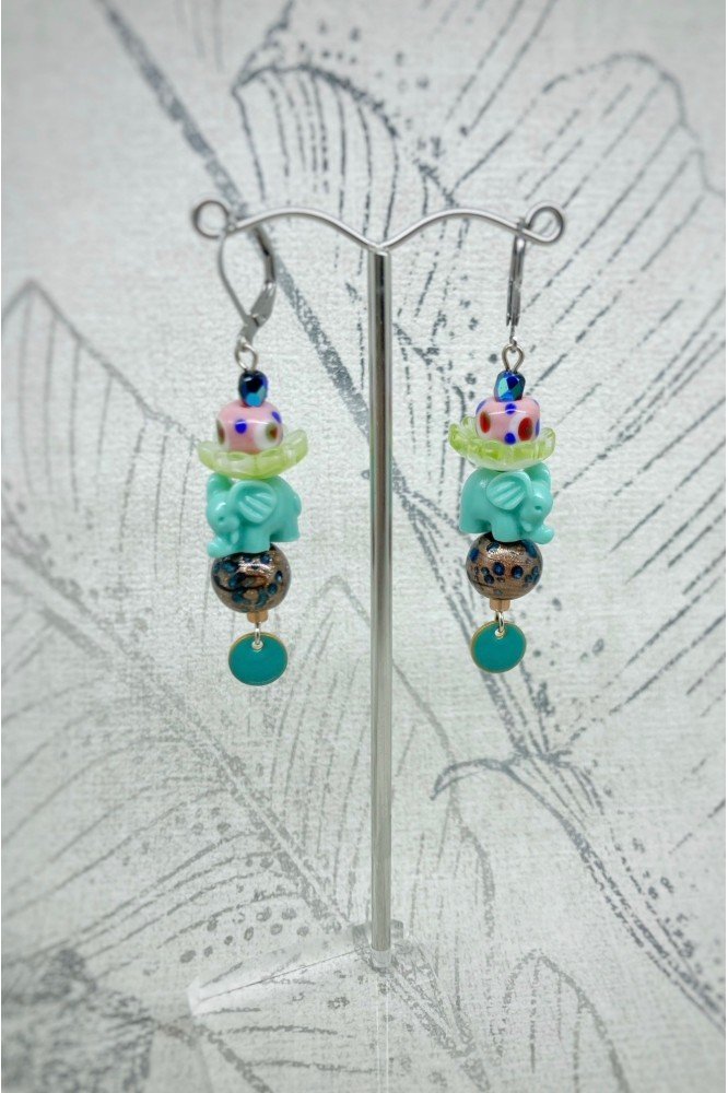 Boucles d'oreille originale de fabrication artisanale  Aniki bijoux