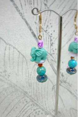 Boucles d'oreille originale de fabrication artisanale  Aniki bijoux