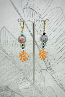 Boucles d'oreille originale de fabrication artisanale  Aniki bijoux