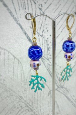 Boucles d'oreille originale de fabrication artisanale  Aniki bijoux
