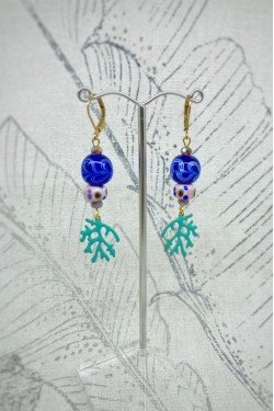 Boucles d'oreille originale de fabrication artisanale  Aniki bijoux