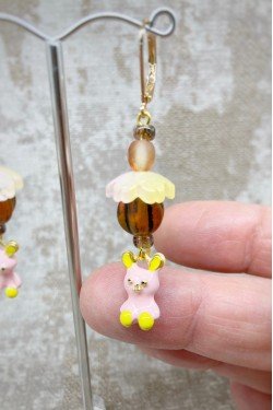 Boucles d'oreille originale de fabrication artisanale  Aniki bijoux