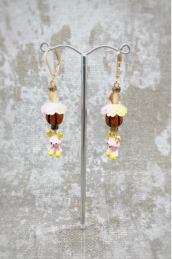 Boucles d'oreille originale de fabrication artisanale  Aniki bijoux