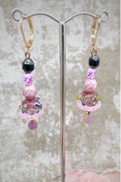 Boucles d'oreille originale de fabrication artisanale  Aniki bijoux