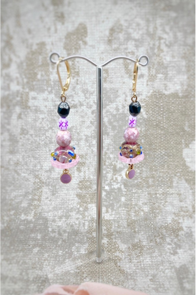 Boucles d'oreille originale de fabrication artisanale  Aniki bijoux