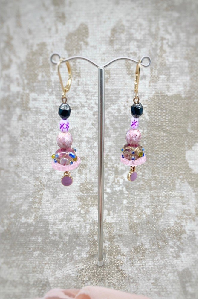 Boucles d'oreille originale de fabrication artisanale  Aniki bijoux