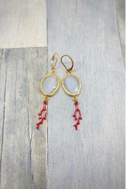 Boucles d'oreille originale de fabrication artisanale  Aniki bijoux