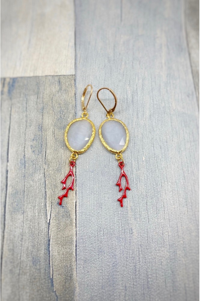 Boucles d'oreille originale de fabrication artisanale  Aniki bijoux