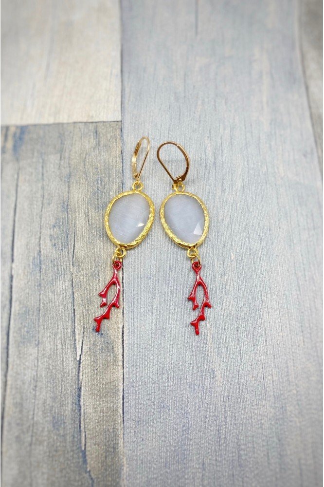 Boucles d'oreille originale de fabrication artisanale  Aniki bijoux