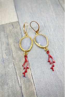 Boucles d'oreille originale de fabrication artisanale  Aniki bijoux