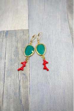 Boucles d'oreille originale de fabrication artisanale  Aniki bijoux