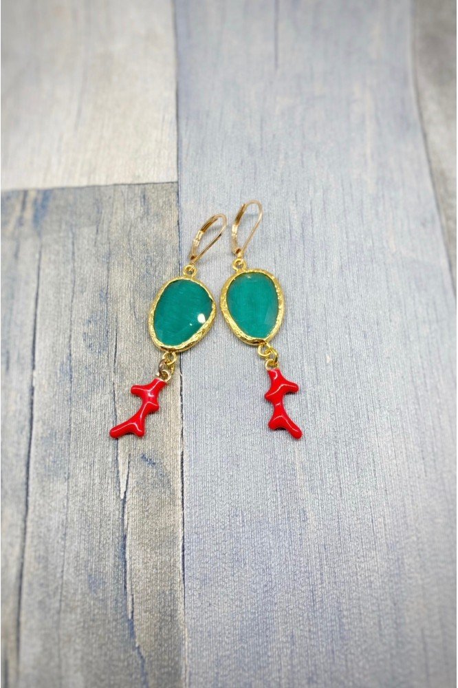 Boucles d'oreille originale de fabrication artisanale  Aniki bijoux