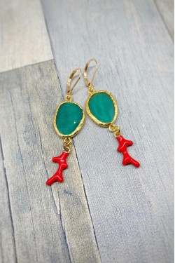 Boucles d'oreille originale de fabrication artisanale  Aniki bijoux