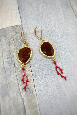 Boucles d'oreille originale de fabrication artisanale  Aniki bijoux