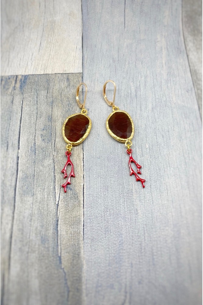 Boucles d'oreille originale de fabrication artisanale  Aniki bijoux